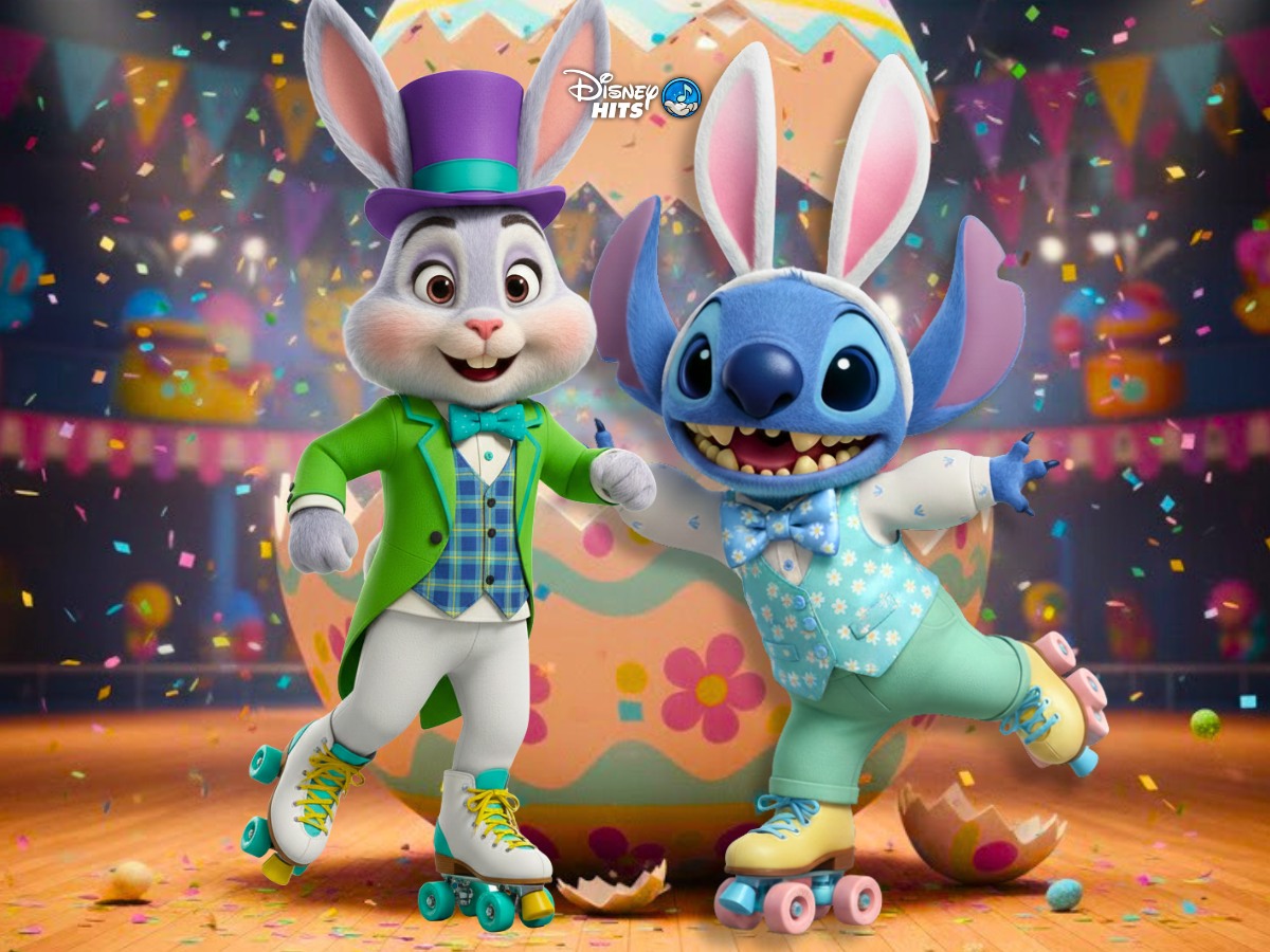 Easter Skate with Stitch and Easter Bunny at United Skates RI