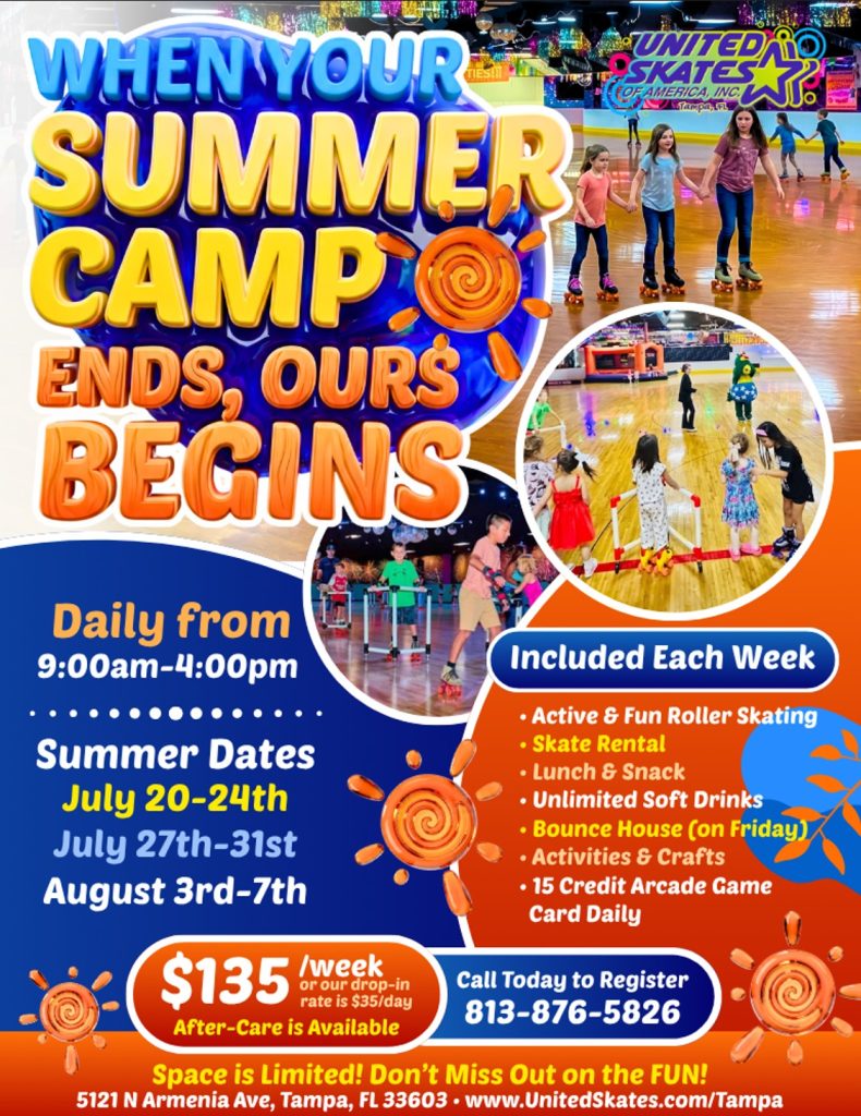 Kids Camp for Summer at United Skates in Tampa, FL