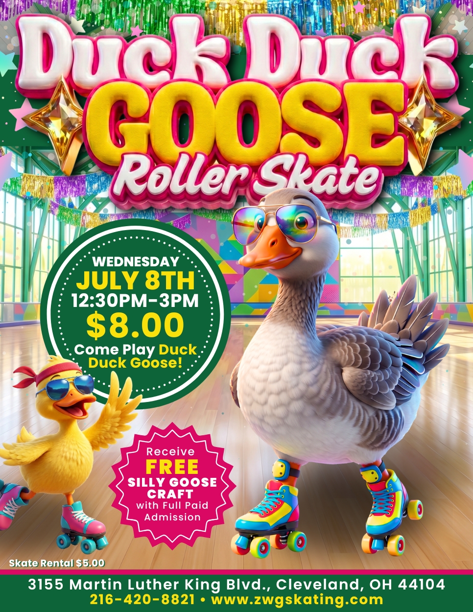 Duck Duck Goosey Roller Skate at ZWG
